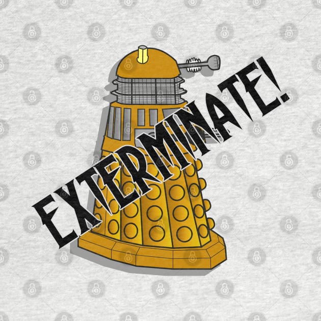 Exterminate! - Gold Dalek - Doctor Who by SOwenDesign